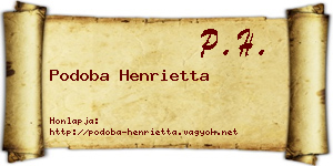 Podoba Henrietta névjegykártya