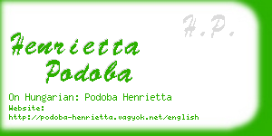 henrietta podoba business card